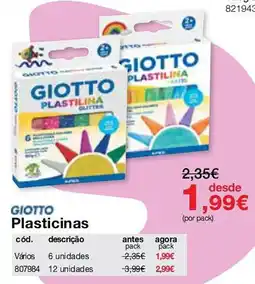 Staples Giotto Plasticinas promoção