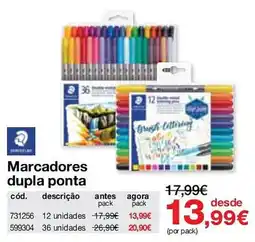 Staples Marcadores dupla ponta promoção