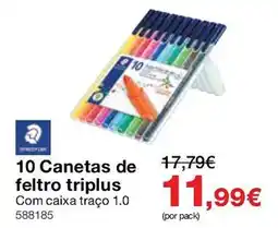 Staples Canetas de feltro triplus promoção