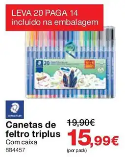 Staples Canetas de feltro triplus promoção