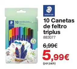 Staples Canetas de feltro triplus promoção