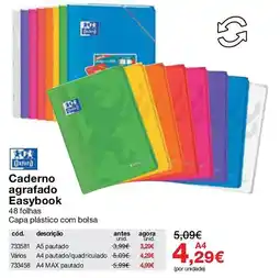 Staples Caderno agramado Easybook promoção