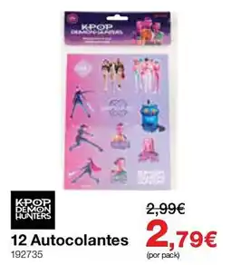 Staples Kpop demon hunters 12 autocolantes promoção