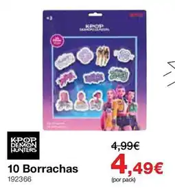 Staples Kpop demon hunters 10 borrachas promoção