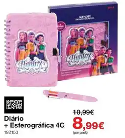 Staples Diário + Esferográfica 4C promoção