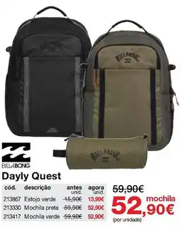 Staples Billabong Dayly Quest promoção