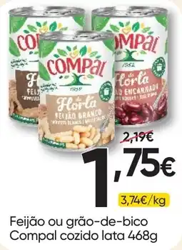 Froiz Feijão ou grão-de-bico Compal cozido lata promoção