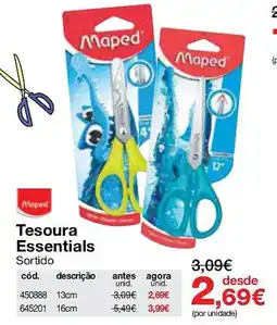 Staples Tesoura Essentials Sortido promoção