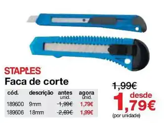 Staples faca de corte