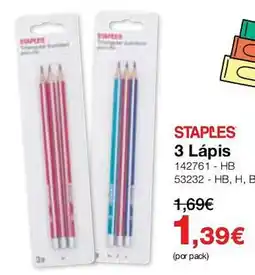 Staples staples 3 lápis promoção