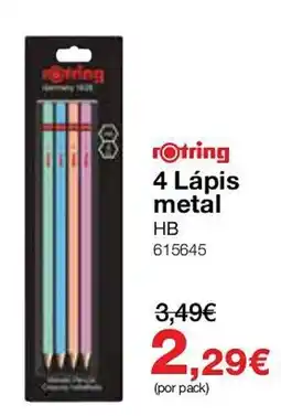 Staples rottring 4 Lápis metal promoção