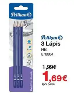 Staples Pelikan 3 Lápis HB promoção