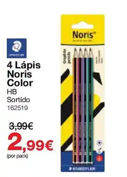 Staples 4 lápis noris color hb sortido promoção
