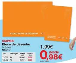 Staples Staples bloco de desenho promoção