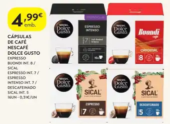 Spar cápsulas de café nescafé dolce gusto promoção