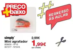 Staples Simply mini agrafador promoção