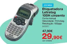 Staples Dymo etiquetadora letratag 100h cinzento promoção