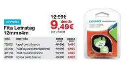 Staples Fita letratag dymo promoção