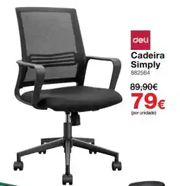 Staples deli cadeira simply promoção