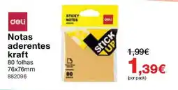Staples Deli notas aderentes kraft promoção