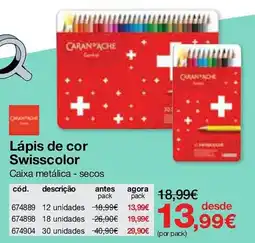 Staples Lápis de cor Swisscolor promoção