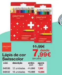 Staples Lápis de cor swisscolor promoção