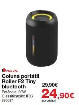 Staples Coluna portátil Roller F2 Tiny bluetooth promoção