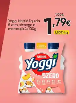 Froiz Yoggi Nestlé líquido 5 zero pêssego e maracujá promoção