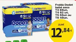 Froiz Fralda Dodot bebé seco promoção