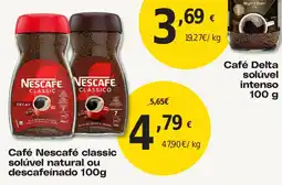 Froiz Café Nescafé classic solúvel natural ou descafeinado promoção