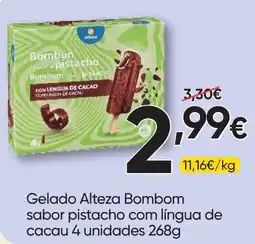 Froiz Gelado Alteza Bombom sabor pistacho com lingua de cacau promoção
