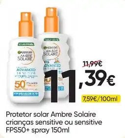 Froiz protetor solar ambre solaire crianças sensitive ou sensitive promoção