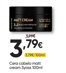Froiz Cera cabelo matt cream syoss promoção