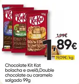 Froiz Chocolate Kit Kat bolacha e avelã, double chocolate ou caramelo salgado 99g promoção