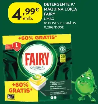 Detergente p/ máquina loica fairy limão