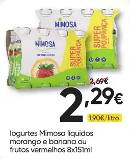Froiz logurtes mimosa líquidos promoção