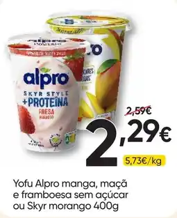 Froiz Yofu Alpro manga, maçã e framboesa sem açúcar ou Skyr morango promoção