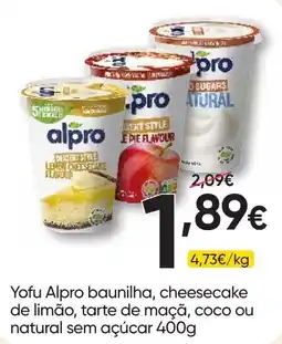 Froiz Yofu Alpro baunilha, cheesecake de limão, tarte de maçã, coco ou natural sem açúcar promoção