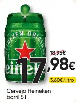 Froiz Cerveja Heineken barril 5 l promoção