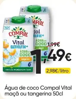 Froiz Água de coco compal vital maçã ou tangerina promoção