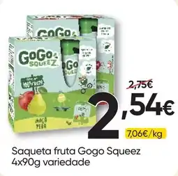 Froiz Saqueta fruta Gogo Squeeze promoção