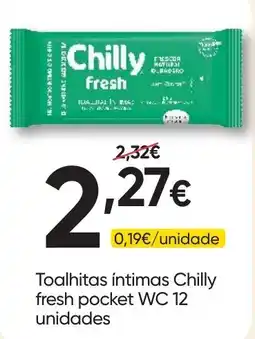 Froiz Toalhitas íntimas Chilly fresh pocket WC promoção