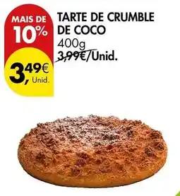 Pingo Doce Tarte de crumble de coco promoção