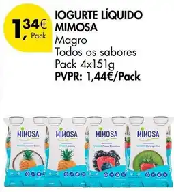 Pingo Doce Mimosa - iogurte liquido promoção