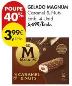 Pingo Doce gelado magnum caramel & nuts promoção