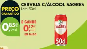 Pingo Doce Cerveja c/álcool sagres promoção