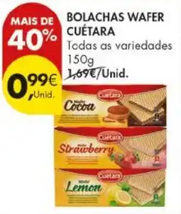 Pingo Doce bolachas wafer cuétara promoção