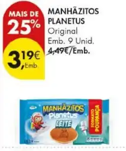 Pingo Doce Manhazitos Planetus Leite promoção