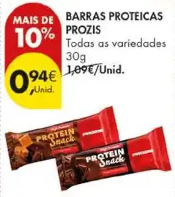 Pingo Doce Barras proteicas prozis promoção