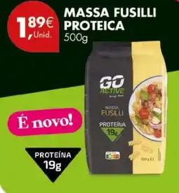 Pingo Doce Go Active massa fusilli proteica promoção
